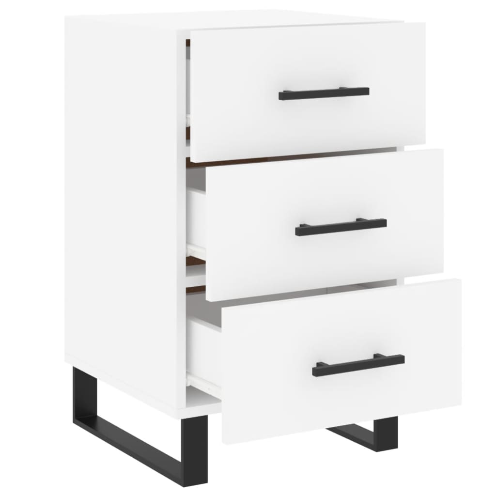 Bedside Cabinet White 40x40x66 cm Engineered Wood