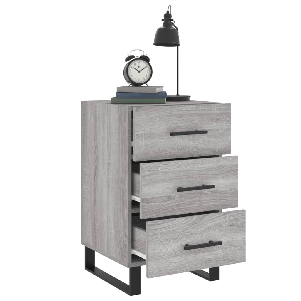 Bedside Cabinet Grey Sonoma 40x40x66 cm Engineered Wood