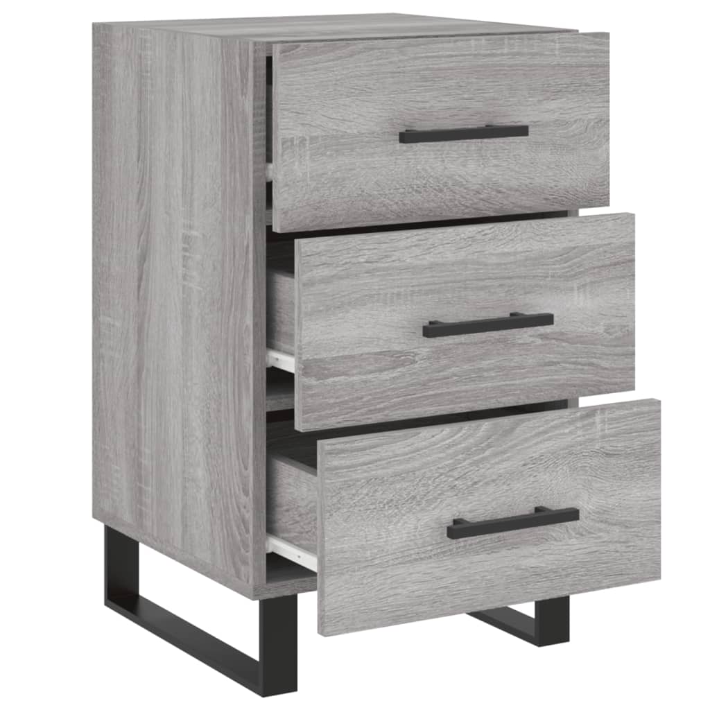 Bedside Cabinet Grey Sonoma 40x40x66 cm Engineered Wood