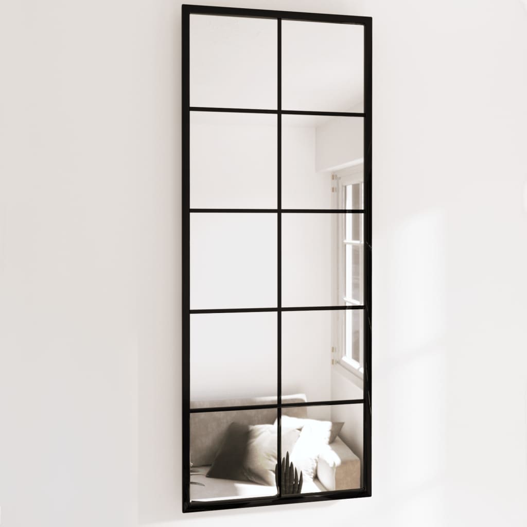 Wall Mirror Black Metal