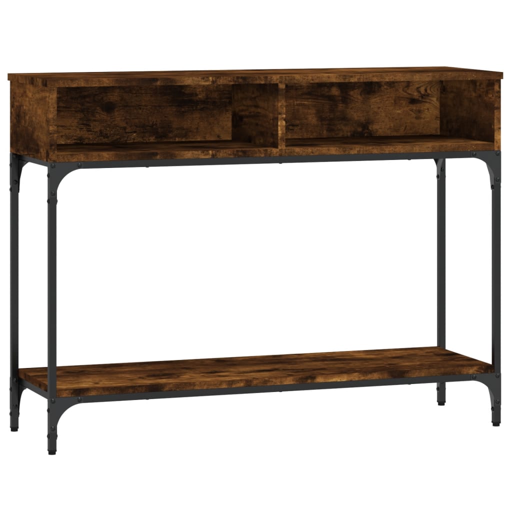 Console Table Smoked Oak 100x30.5x75 cm Engineered Wood