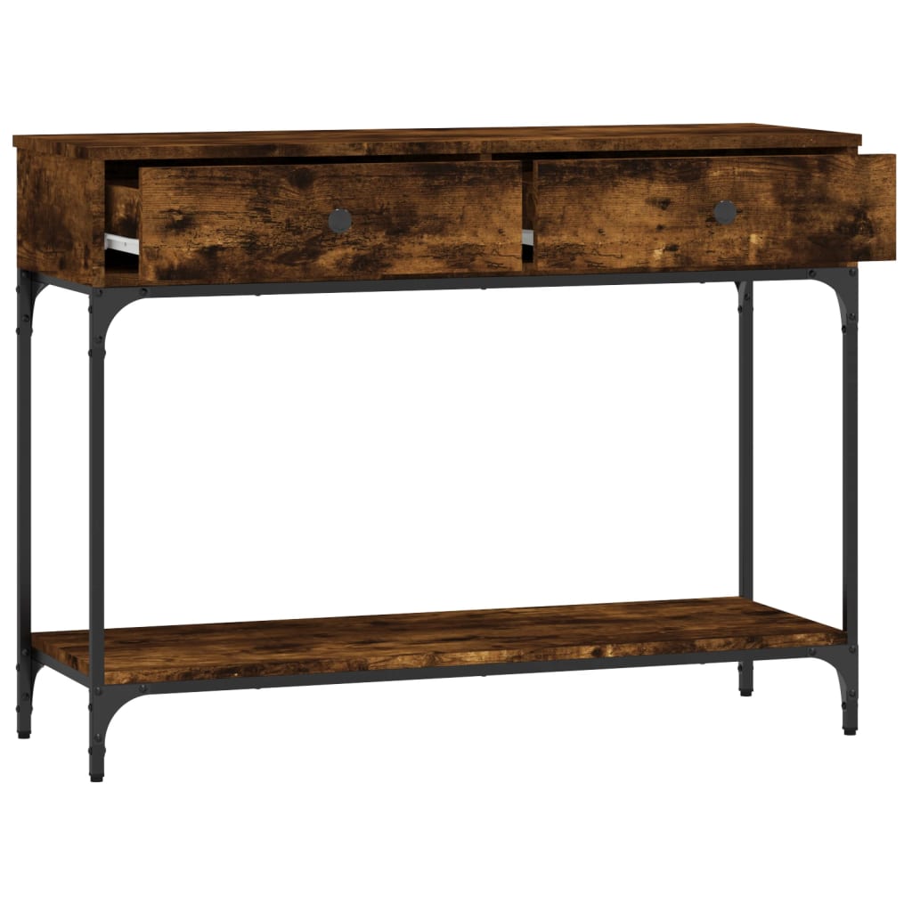 Console Table Smoked Oak 100x34.5x75 cm Engineered Wood