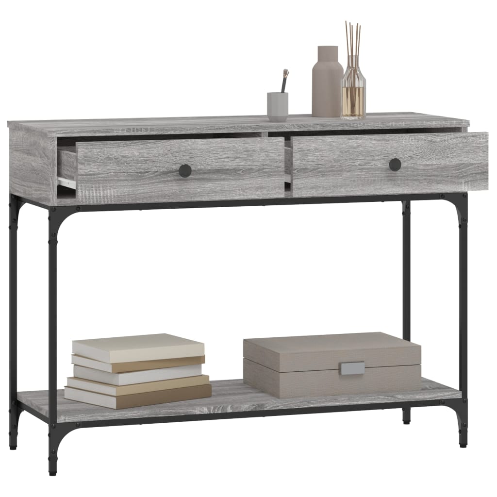 Console Table Grey Sonoma 100x34.5x75 cm Engineered Wood