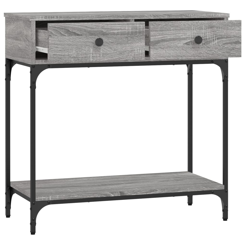 Console Table Grey Sonoma 75x34.5x75 cm Engineered Wood