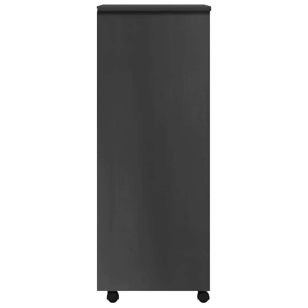 Rolling Cabinet with Drawers MOSS Grey Solid Wood Pine