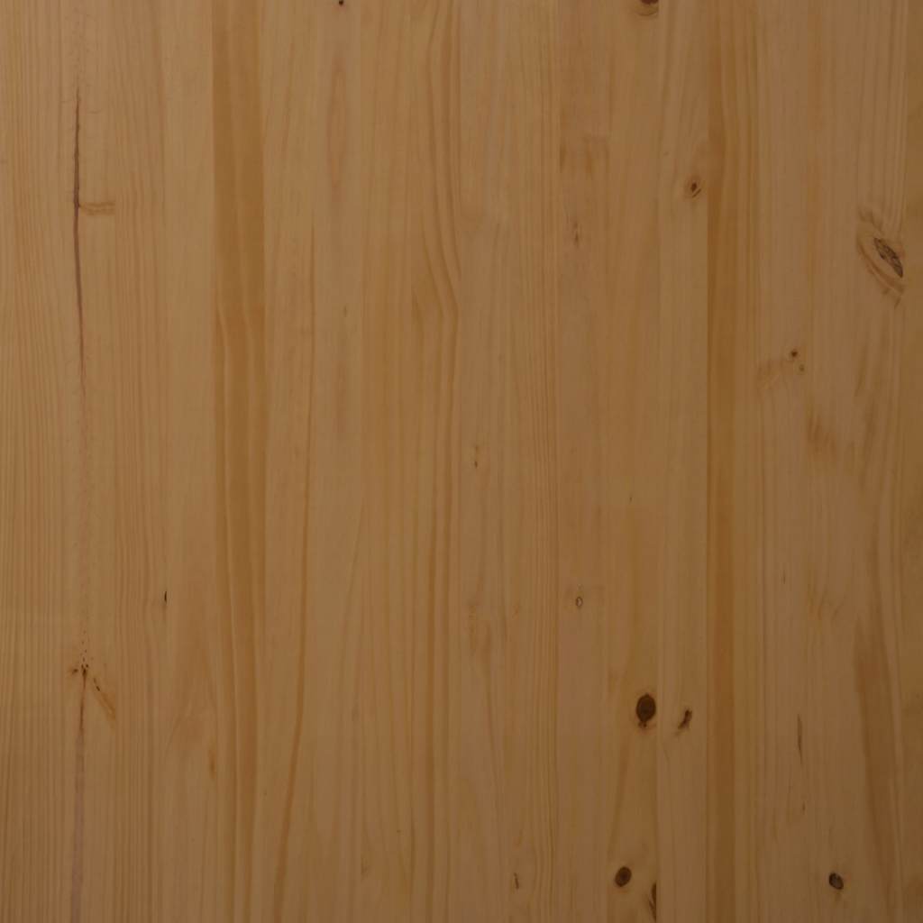 Rolling Cabinet with Drawers MOSS Honey Brown Solid Wood Pine