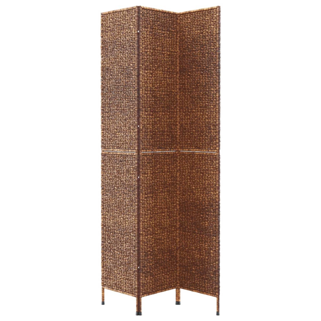 Room Divider 3-Panel Brown 122x180 cm Water Hyacinth