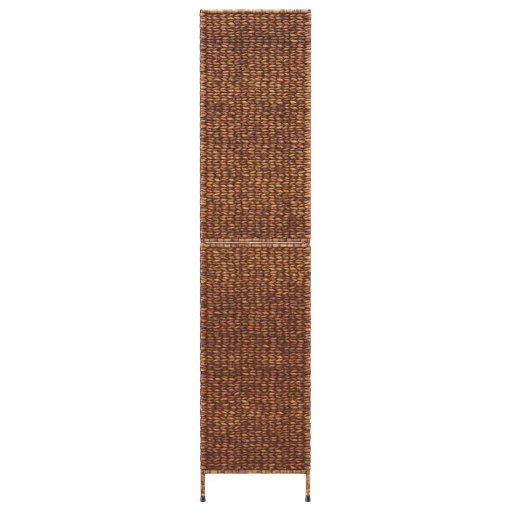 Room Divider 4-Panel Brown 163x180 cm Water Hyacinth