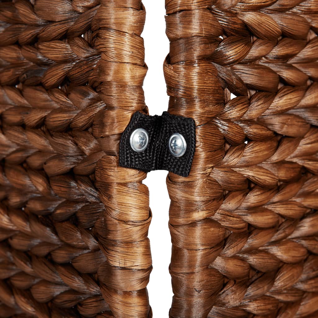 Room Divider 4-Panel Brown 163x180 cm Water Hyacinth