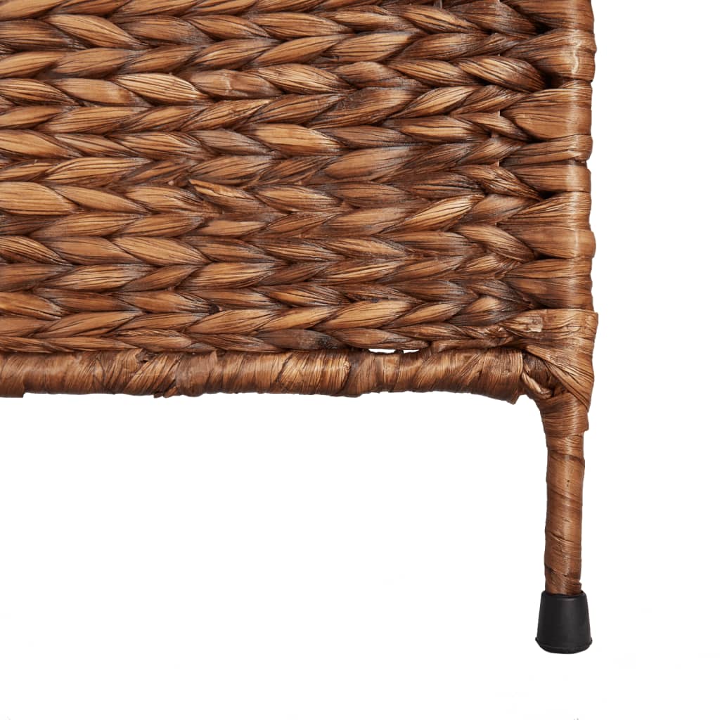 Room Divider 4-Panel Brown 163x180 cm Water Hyacinth