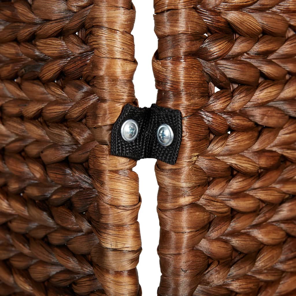 Room Divider 5-Panel Brown 205x180 cm Water Hyacinth