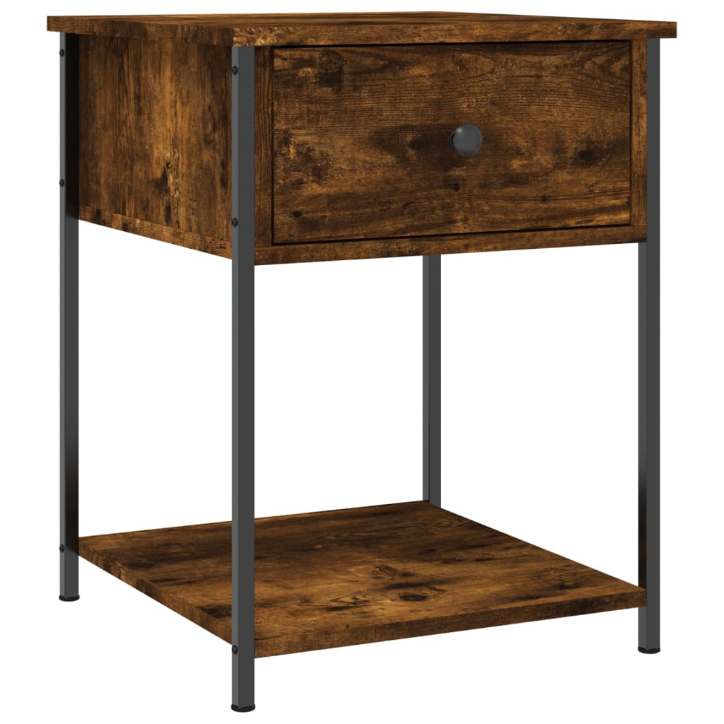 Bedside Table Smoked Oak 44x45x58 cm Engineered Wood