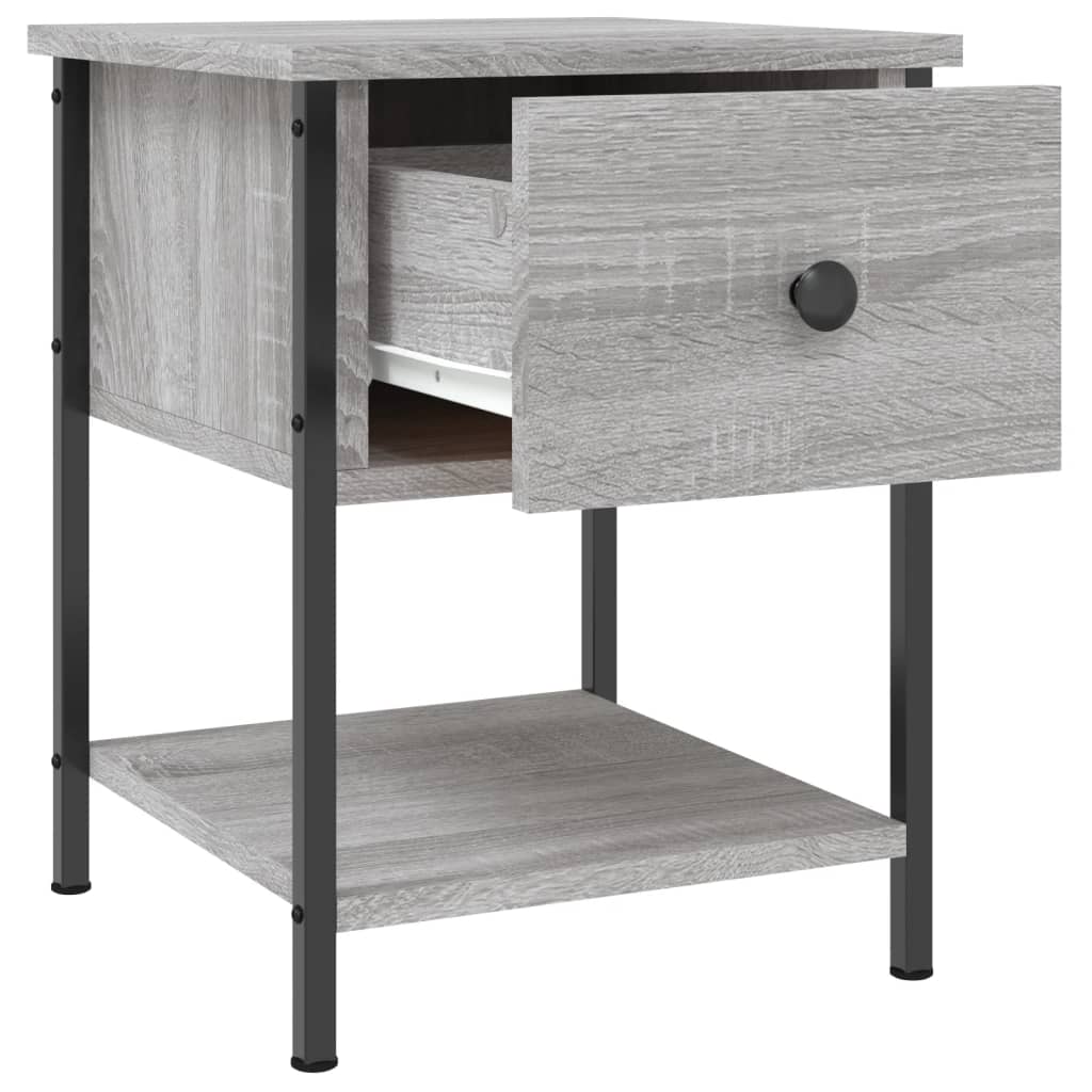 Bedside Table Grey Sonoma 34x35.5x45 cm Engineered Wood