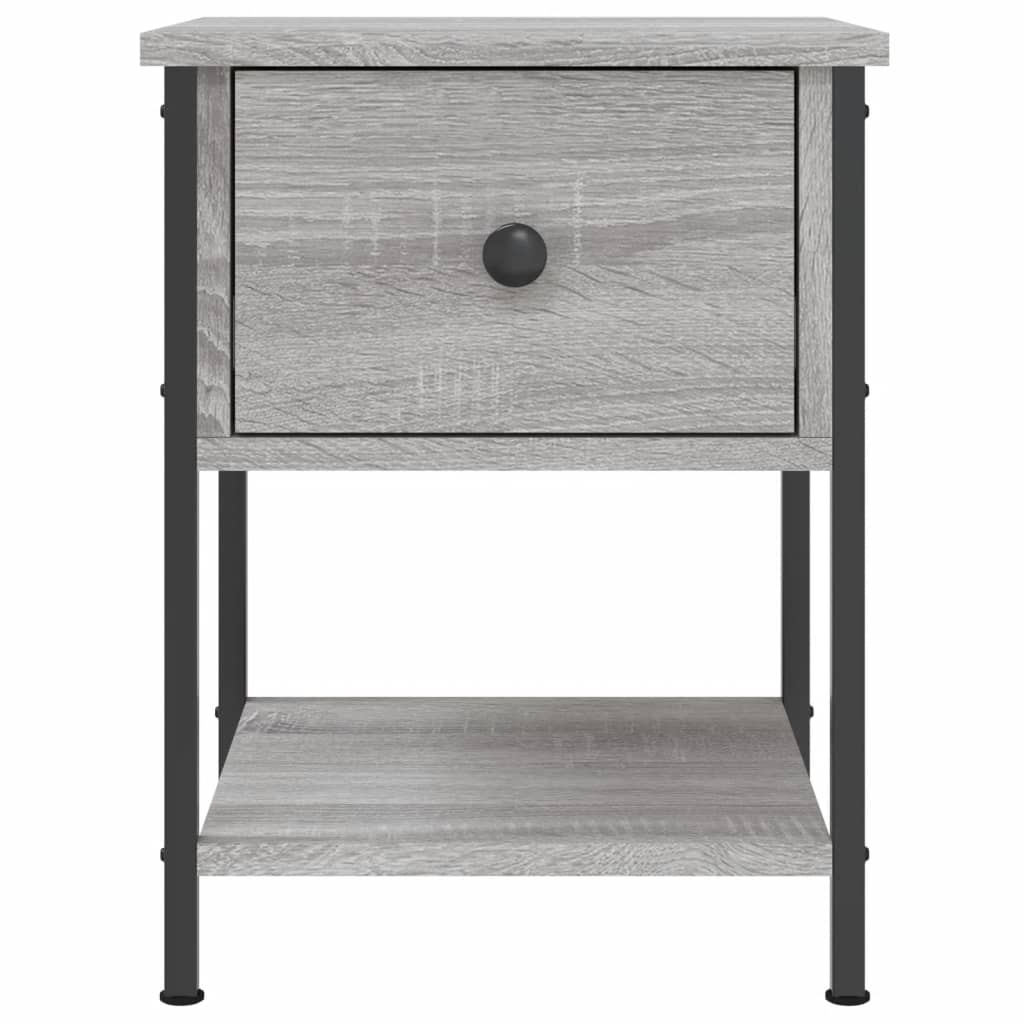 Bedside Table Grey Sonoma 34x35.5x45 cm Engineered Wood