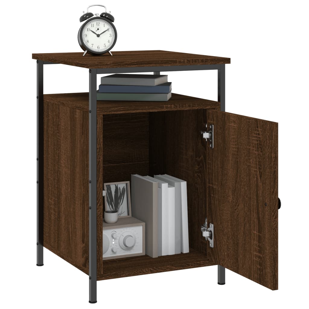 Bedside Cabinet Brown Oak 40x42x60 cm Engineered Wood