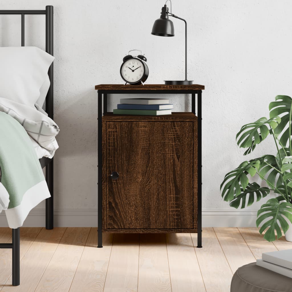 Bedside Cabinet Brown Oak 40x42x60 cm Engineered Wood