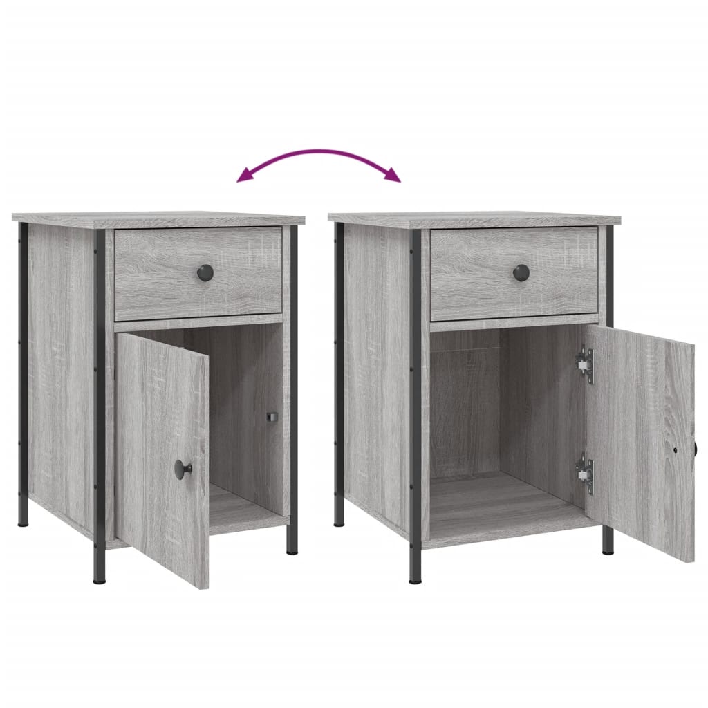 Bedside Cabinet Grey Sonoma 40x42x60 cm Engineered Wood