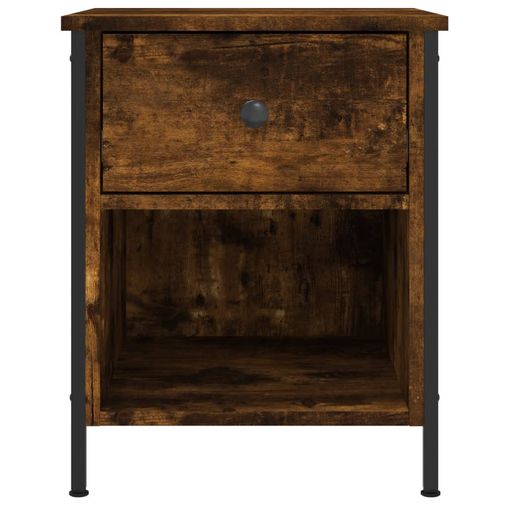 Bedside Cabinet Smoked Oak 40x42x50 cm Engineered Wood