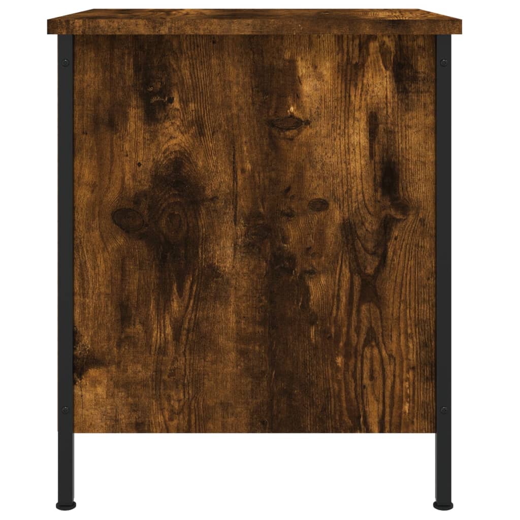 Bedside Cabinet Smoked Oak 40x42x50 cm Engineered Wood