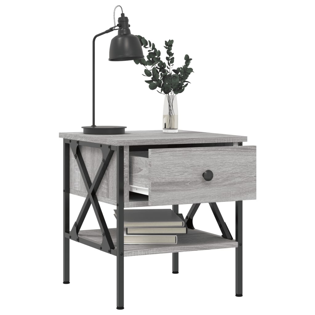 Bedside Tables 2 pcs Grey Sonoma 40x42x45 cm Engineered Wood