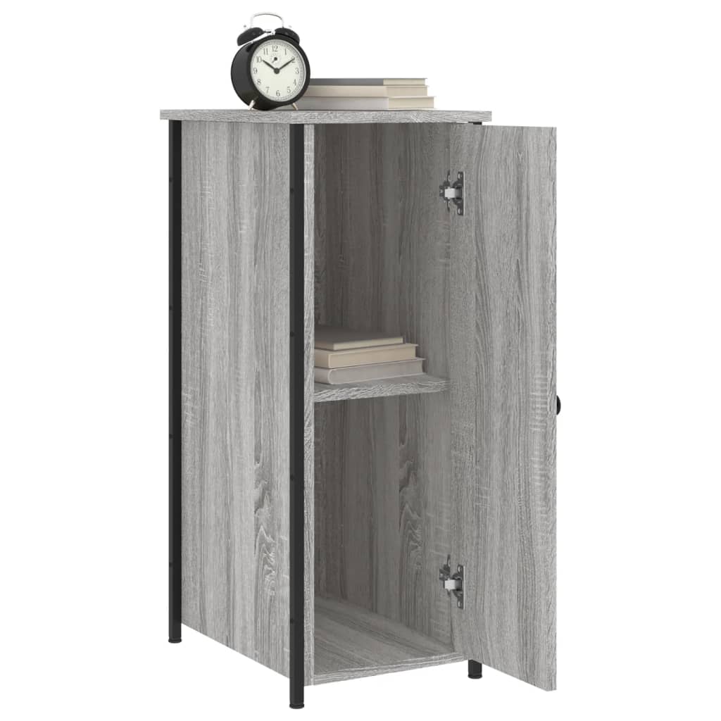 Bedside Cabinet Grey Sonoma 32x42x80 cm Engineered Wood