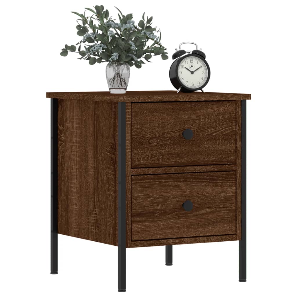 Bedside Cabinets 2 pcs Brown Oak 40x42x50 cm Engineered Wood