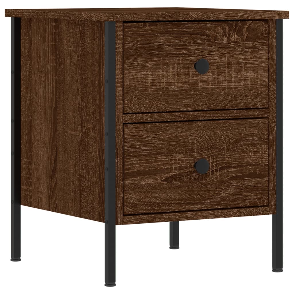Bedside Cabinets 2 pcs Brown Oak 40x42x50 cm Engineered Wood