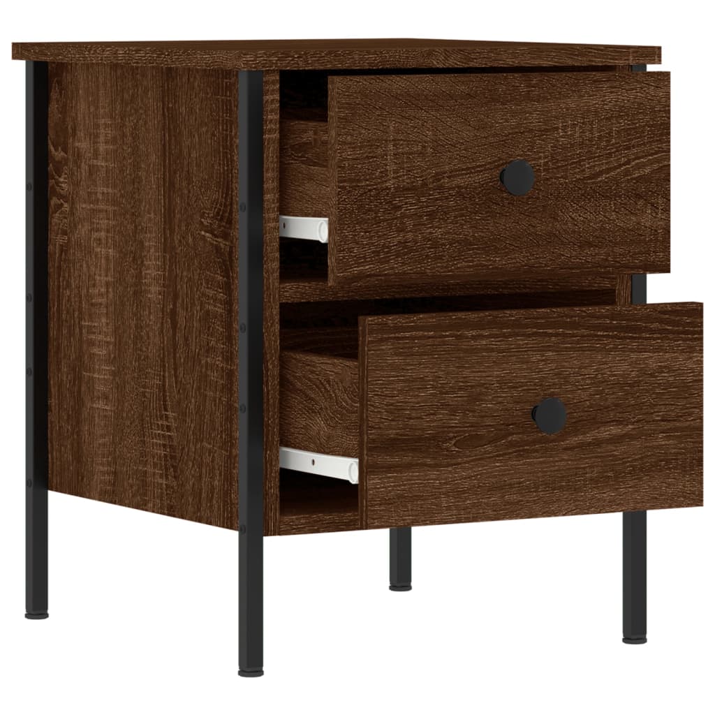 Bedside Cabinets 2 pcs Brown Oak 40x42x50 cm Engineered Wood