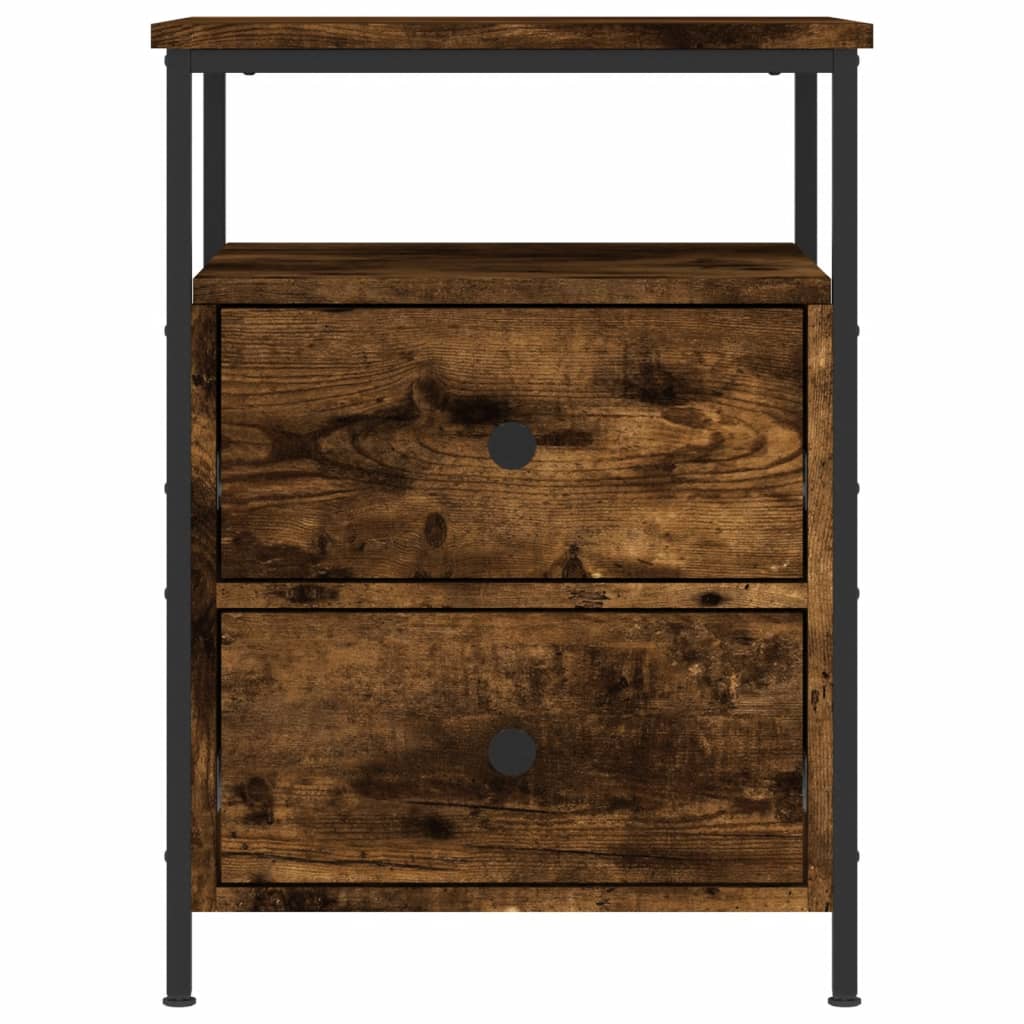 Bedside Cabinet Smoked Oak 44x45x60 cm Engineered Wood