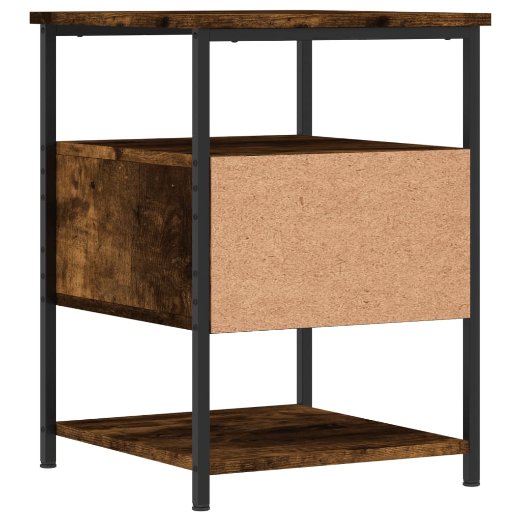 Bedside Cabinets 2 pcs Smoked Oak 40x42x56 cm Engineered Wood