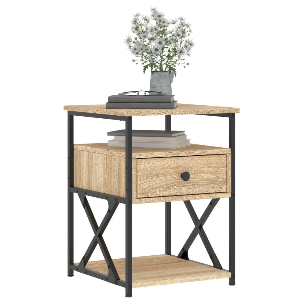 Bedside Cabinet Sonoma Oak 40x42x55 cm Engineered Wood