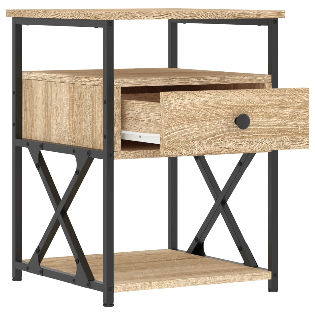 Bedside Cabinet Sonoma Oak 40x42x55 cm Engineered Wood
