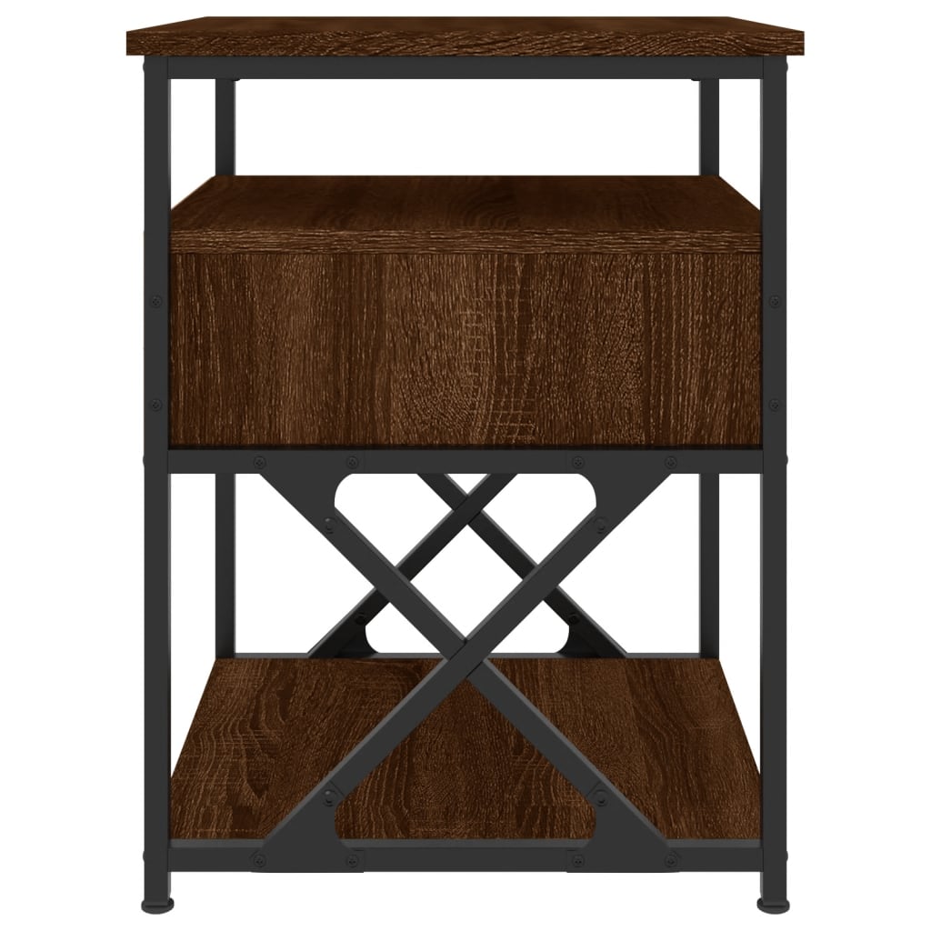 Bedside Cabinets 2 pcs Brown Oak 40x42x55 cm Engineered Wood