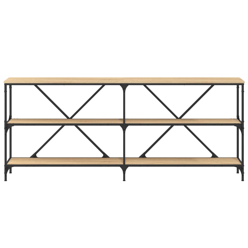 Console Table Sonoma Oak 180x30x75 cm Engineered Wood and Iron