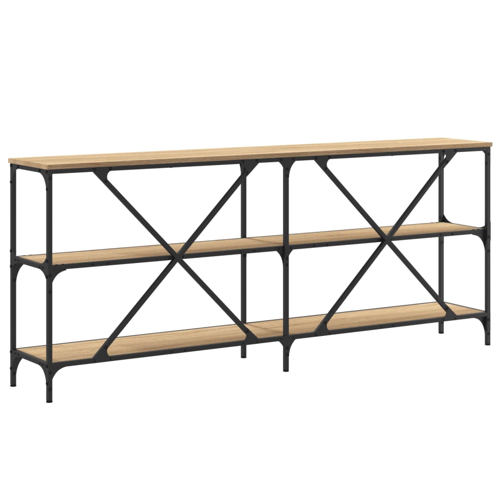 Console Table Sonoma Oak 180x30x75 cm Engineered Wood and Iron