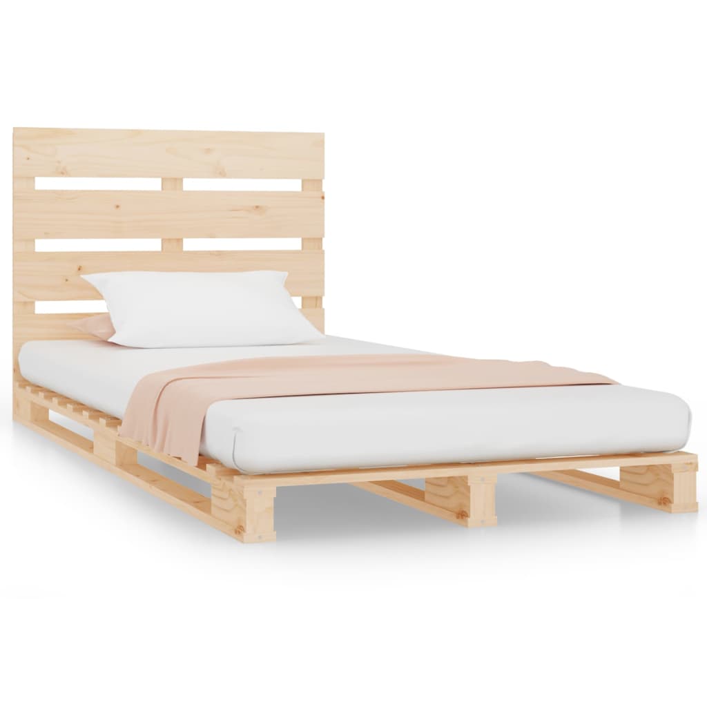 Bed Frame without Mattress 90x190 cm Single Solid Wood Pine Single