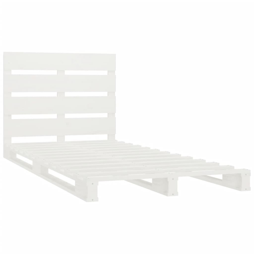 Bed Frame without Mattress White 90x190 cm Single Solid Wood Pine Single