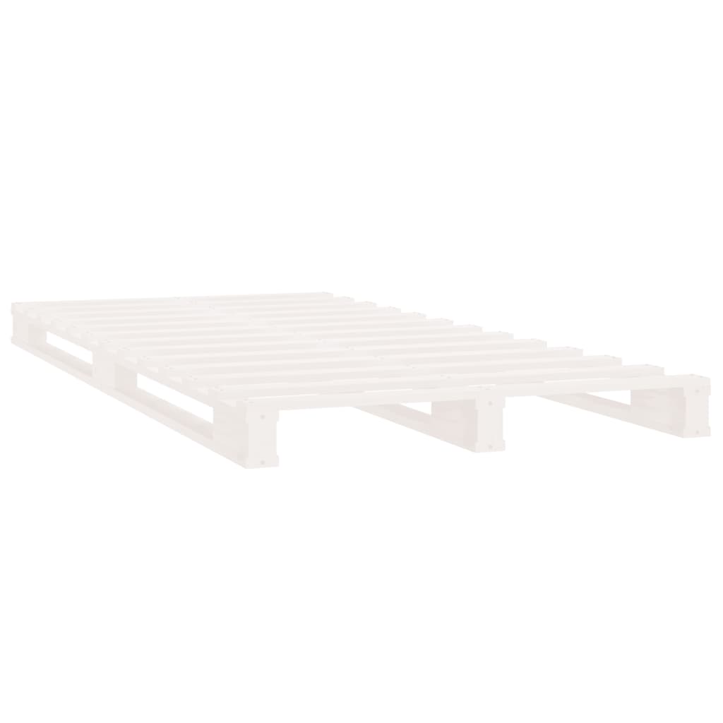 Bed Frame without Mattress White 90x190 cm Single Solid Wood Pine Single