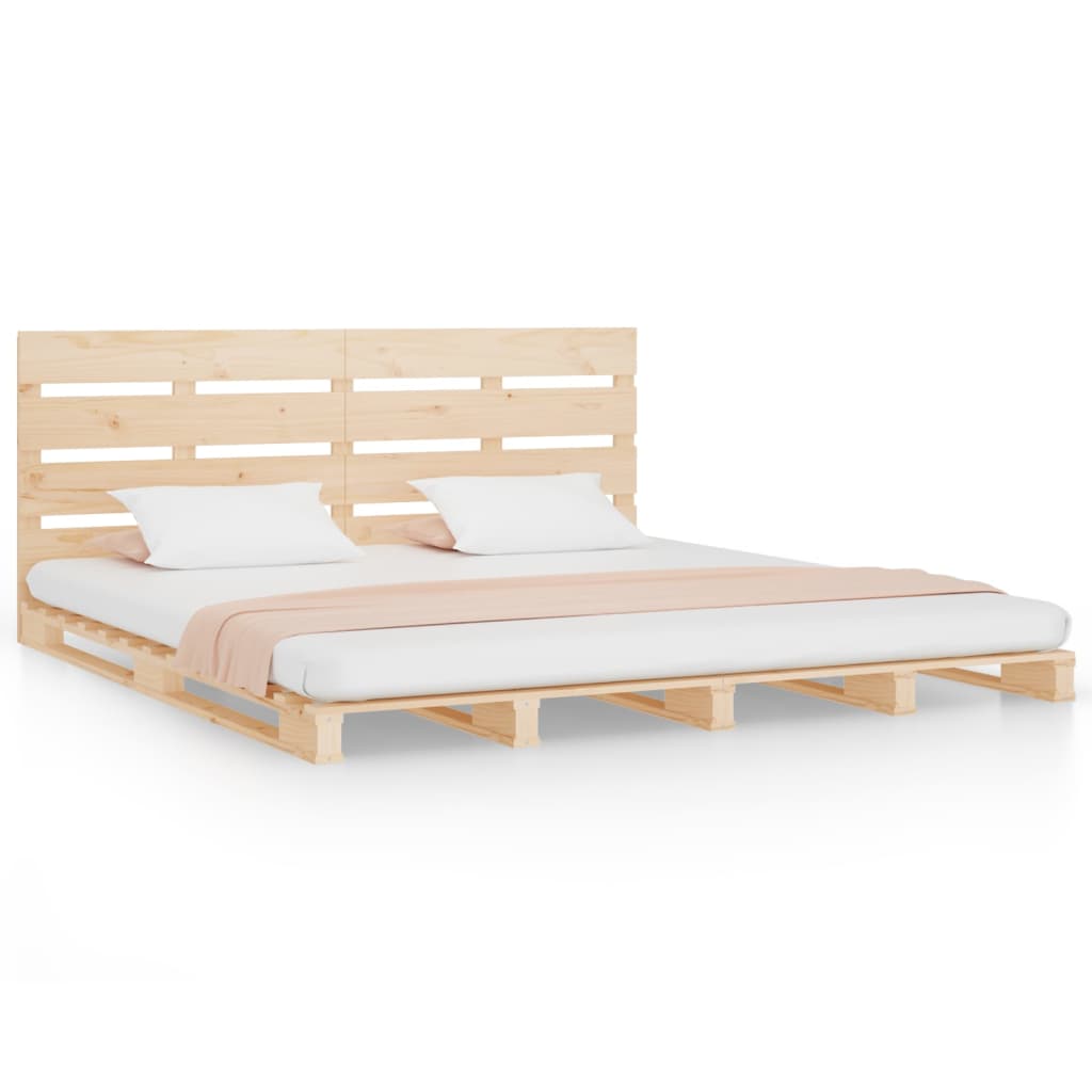 Bed Frame without Mattress 140x190 cm Solid Wood Pine