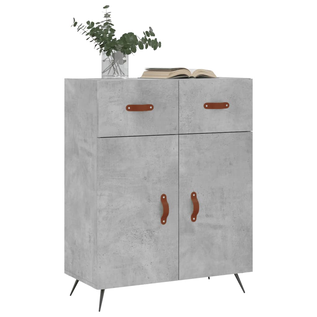 Sideboard Concrete Grey 69.5x34x90 cm Engineered Wood