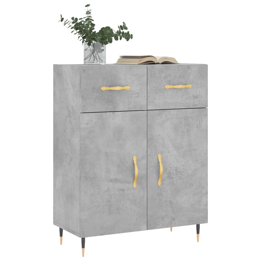 Sideboard Concrete Grey 69.5x34x90 cm Engineered Wood