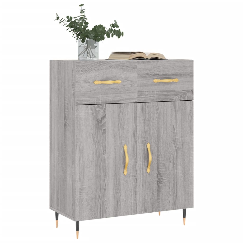 Sideboard Grey Sonoma 69.5x34x90 cm Engineered Wood
