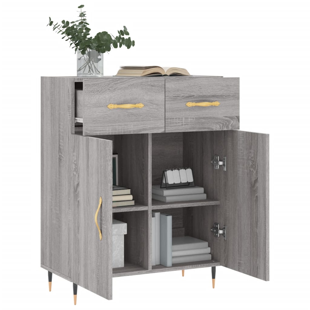 Sideboard Grey Sonoma 69.5x34x90 cm Engineered Wood