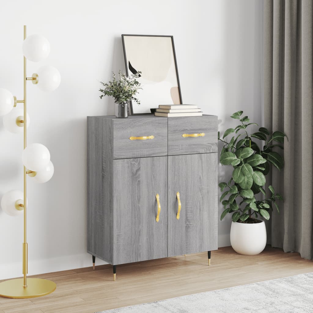 Sideboard Grey Sonoma 69.5x34x90 cm Engineered Wood