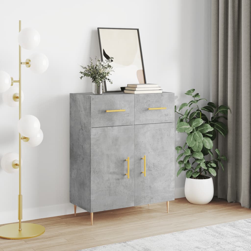 Sideboard Concrete Grey 69.5x34x90 cm Engineered Wood