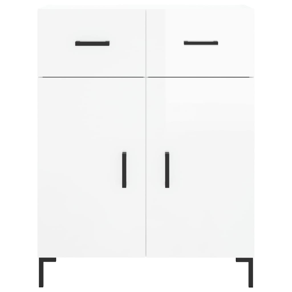 Sideboard High Gloss White 69.5x34x90 cm Engineered Wood
