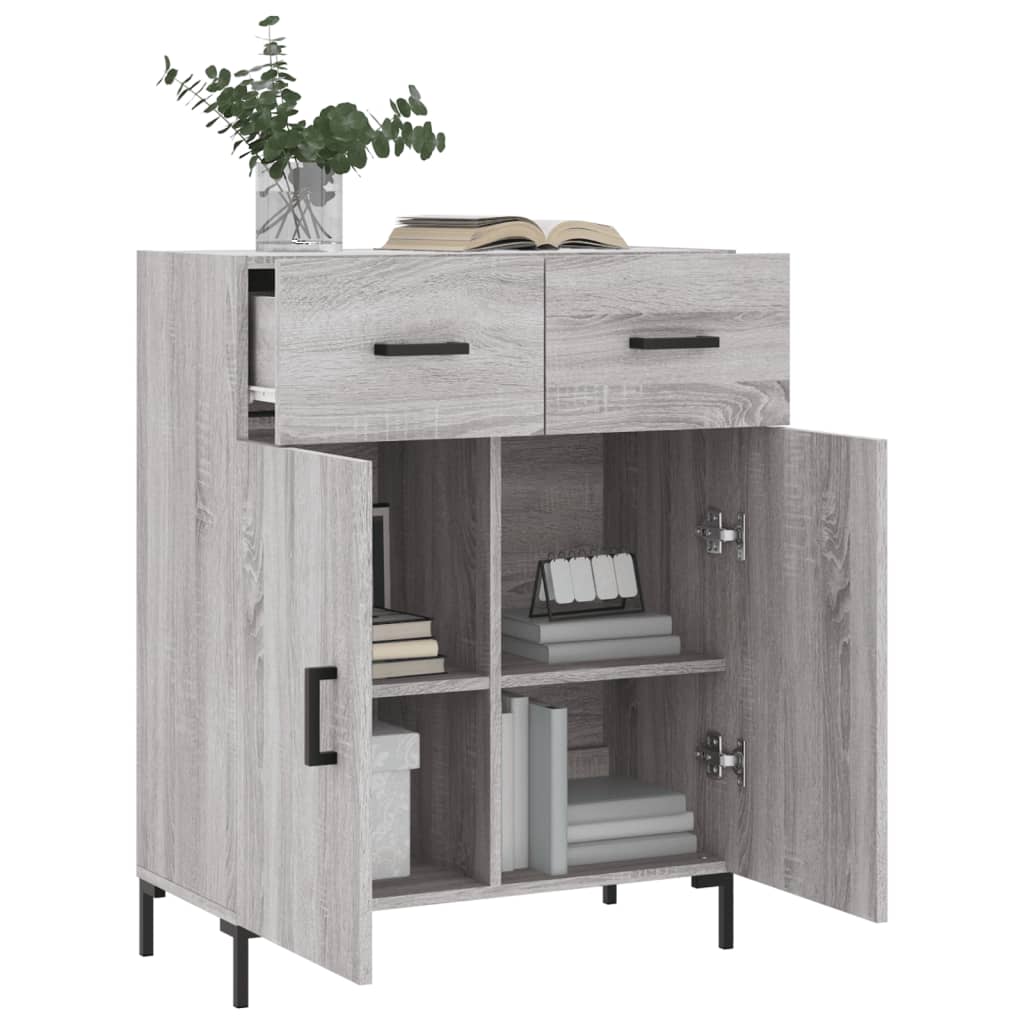Sideboard Grey Sonoma 69.5x34x90 cm Engineered Wood