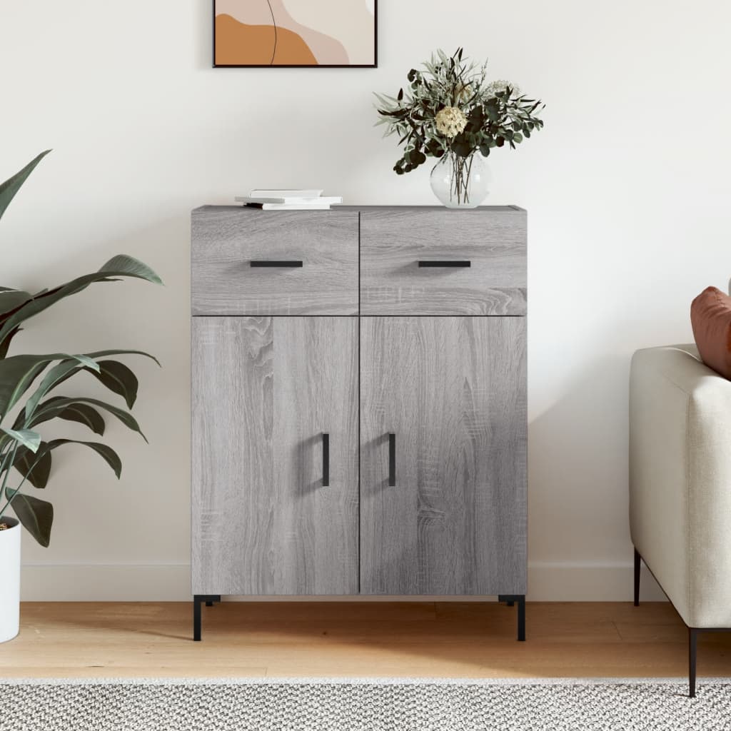 Sideboard Grey Sonoma 69.5x34x90 cm Engineered Wood