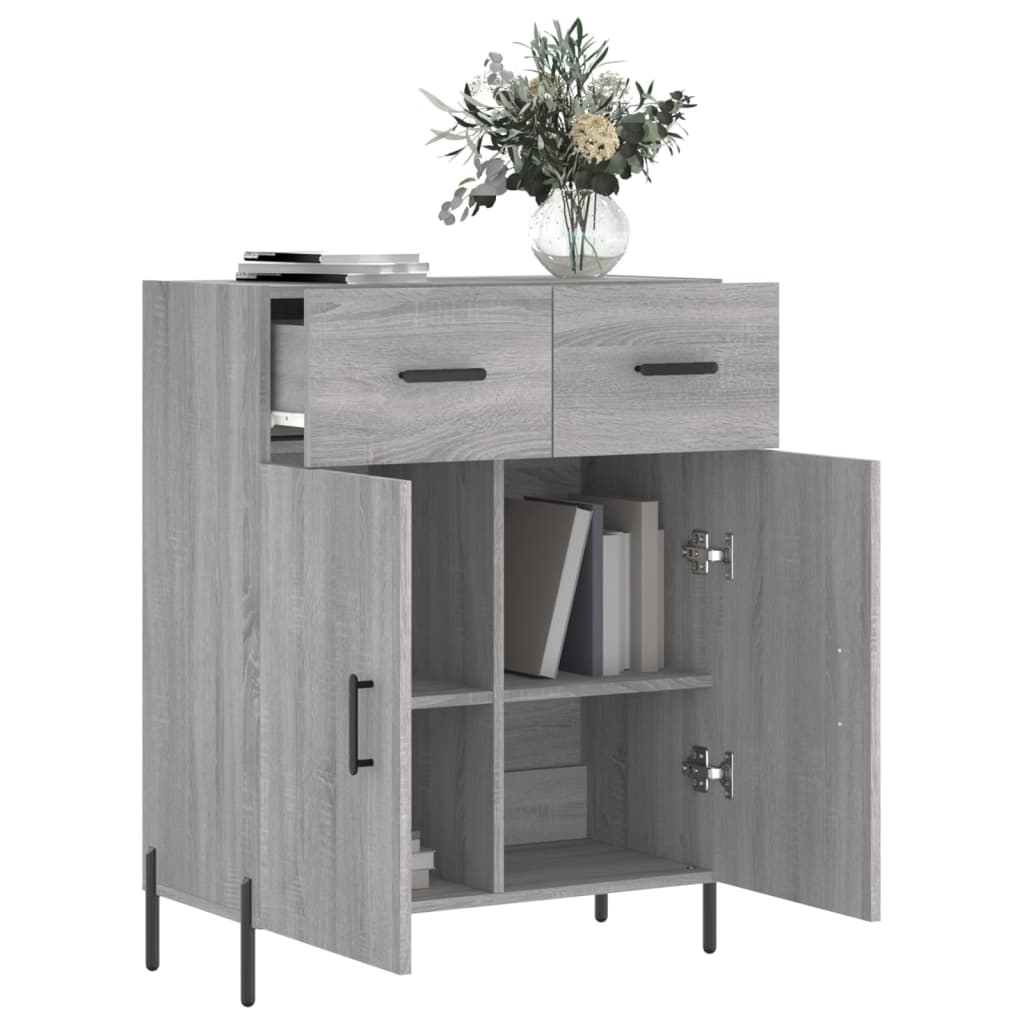 Sideboard Grey Sonoma 69.5x34x90 cm Engineered Wood