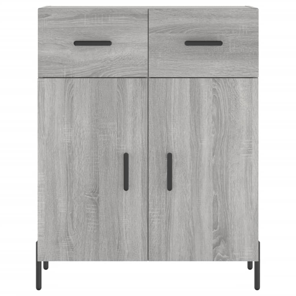 Sideboard Grey Sonoma 69.5x34x90 cm Engineered Wood